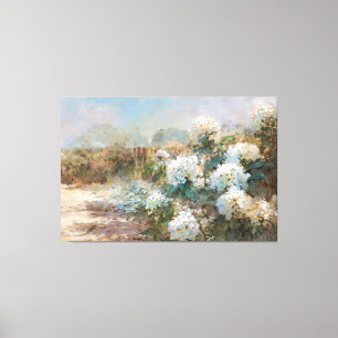 *~* TV2 Plage de sable Hydrangea Art Toile Imprime