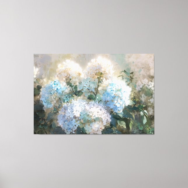 *~* TV2 toile bleu doux Hydrangea Impression (Recto)