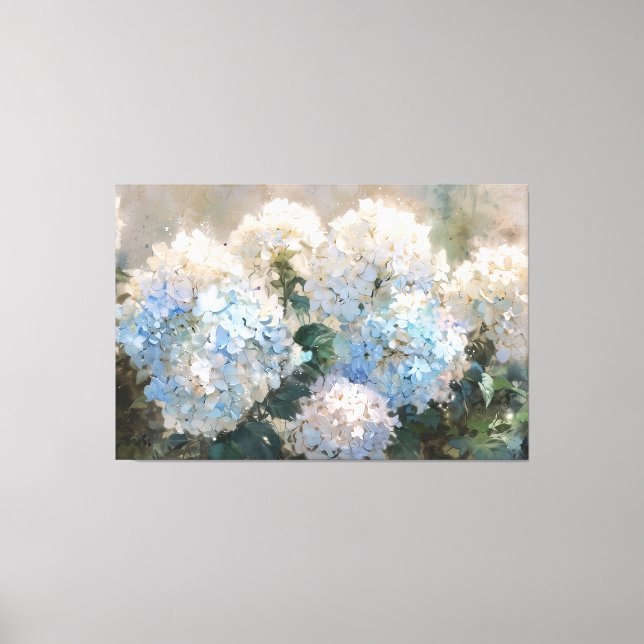 *~* TV2 toile bleu rose Hydrangea Imprimer (Recto)
