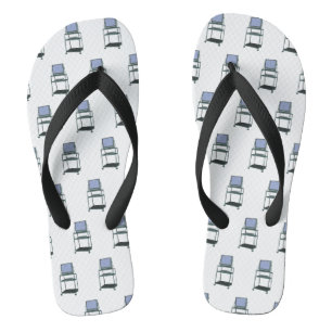 TV and VCR cart Classroom 80s 90s Funny School Flip Flops