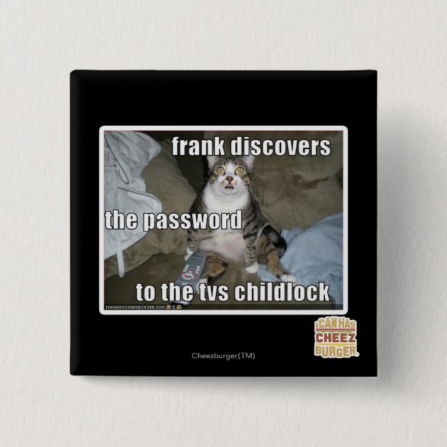 TV Childlock 2 Inch Square Button (Front)