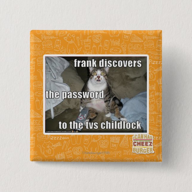 TV Childlock 2 Inch Square Button (Front)