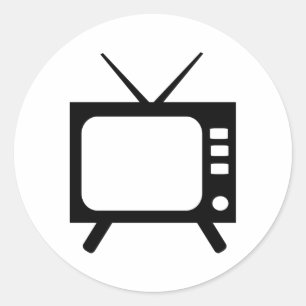 TV CLASSIC ROUND STICKER
