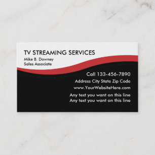 TV coulant des cartes d'entreprise de services