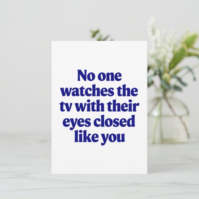 TV Joke Father's Day  Dad Joke Husband Gift Card (Standing Front)