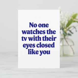 TV Joke Father's Day Dad Joke Husband Gift Invitation