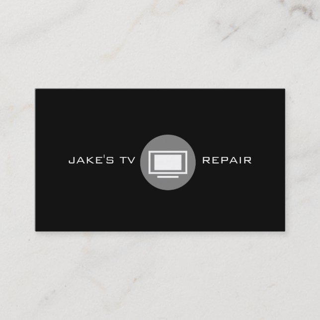 TV, moniteur Carte de visite de réparation (Devant)