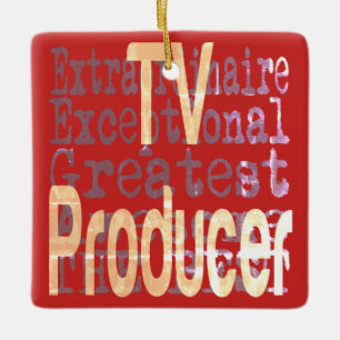 TV Producer Extraordinaire Ceramic Ornament