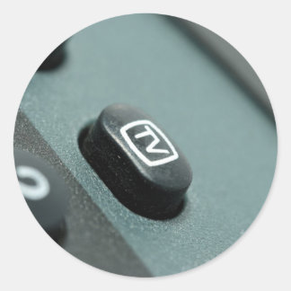 TV remote Classic Round Sticker
