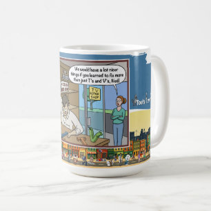 TV Repairman   Absurd Wordplay Humor Classic Coffee Mug