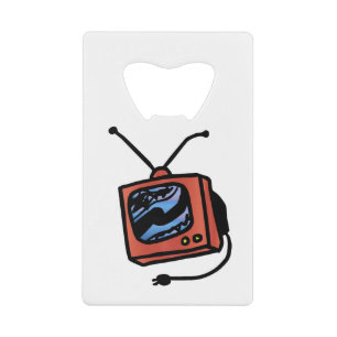 Tv Set Credit Card Bottle Opener