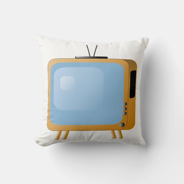 TV Set Throw Pillow (Front)