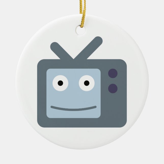 TV television set Ceramic Ornament (Front)