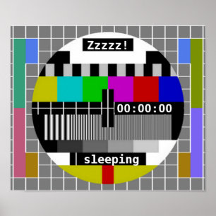 Tv Test Card Closedown Poster
