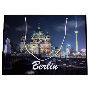 TV tower and Berlin Cathedral in Berlin, Germany Large Gift Bag
