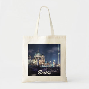 TV tower and Berlin Cathedral in Berlin, Germany Tote Bag