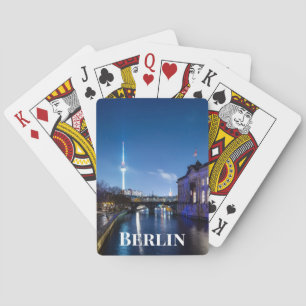 TV tower and museum island in Berlin, Germany Playing Cards