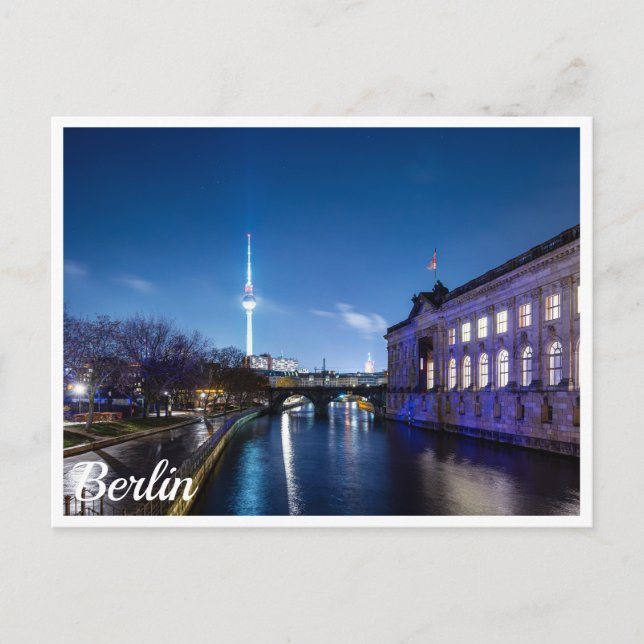 TV tower and museum island in Berlin, Germany Postcard (Front)