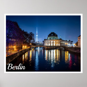 TV tower and museum island in Berlin, Germany Poster
