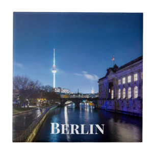 TV tower and museum island in Berlin, Germany Tile