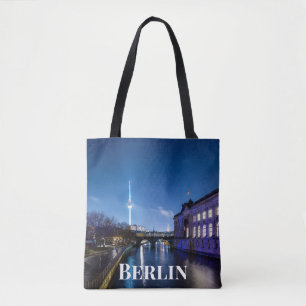 TV tower and museum island in Berlin, Germany Tote Bag