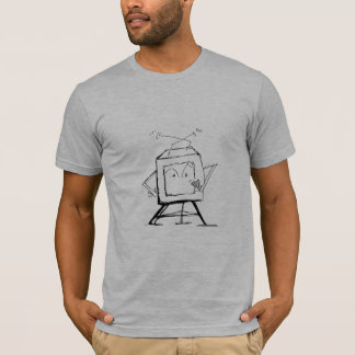 tv turning itself off in gris T-Shirt