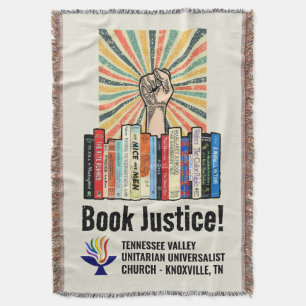 TVUUC - Book Justice! Throw Blanket