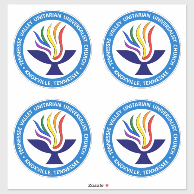 TVUUC Chalice Logo Medium Blue Circle (Sheet)