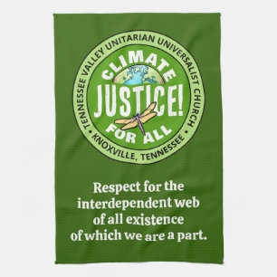 TVUUC Climate Justice! For All Kitchen Towel