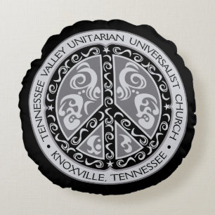 TVUUC Peace Sign Round Pillow