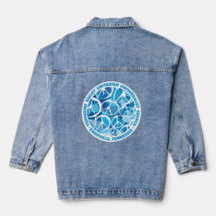 TVUUC - Peaces Symbols in Blues Denim Jacket