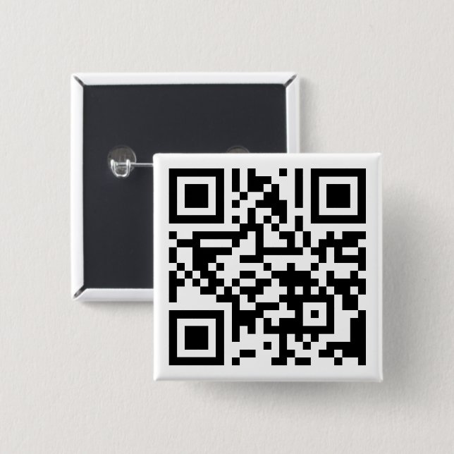 TVUUC QR Code to Website 2 Inch Square Button (Front & Back)