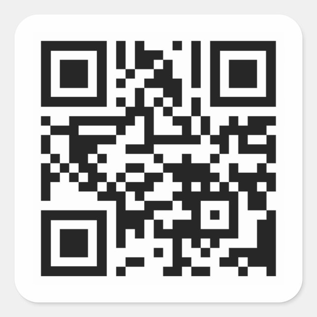 TVUUC QR Code to Website Square Sticker (Front)