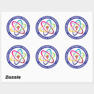 TVUUC Shared Values Atom Classic Round Sticker