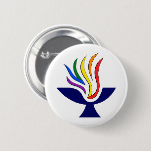 TVUUC Symbol Flaming Chalice Logo 2 Inch Round Button
