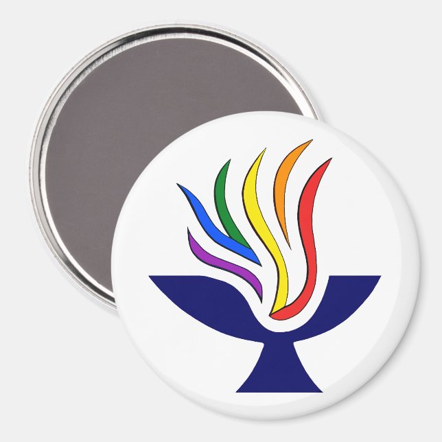 TVUUC Symbol Flaming Chalice Logo Magnet (Front/Back)