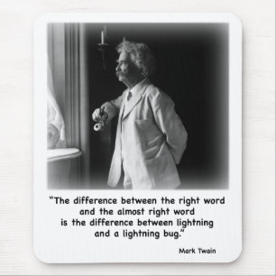 Twain's Lightning Bug Mousepad