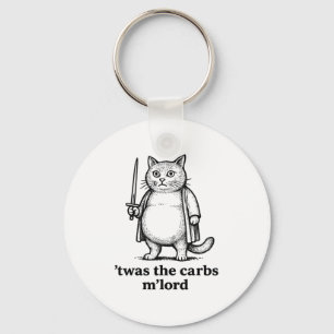 Twas The Carbs Mlord Meme Gift Men Women Kid Funny Keychain