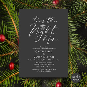 'Twas The Night Before Charcoal Rehearsal Dinner Invitation