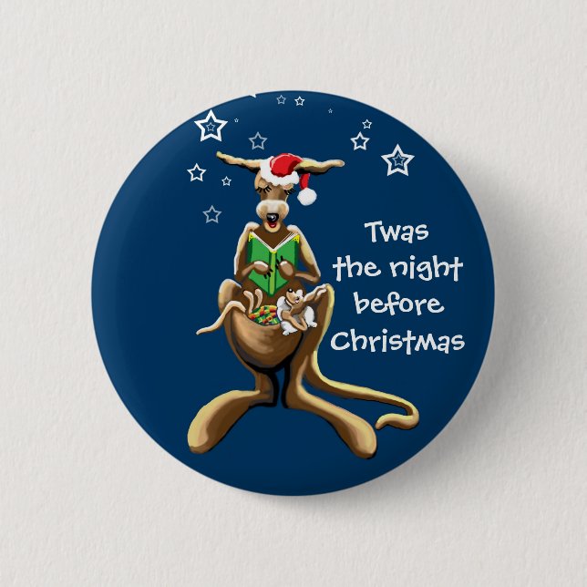 Twas the night before Christmas 2 Inch Round Button (Front)