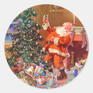 'Twas the Night Before Christmas Classic Round Sticker