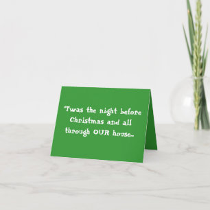 "Twas the night before Christmas ... - Customized Holiday Card
