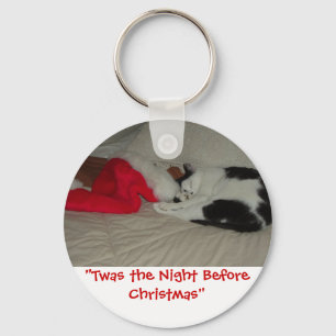 Twas the Night before Christmas Kitten Keychain