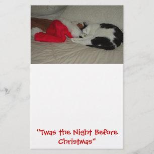 Twas the Night before Christmas Kitten Stationery