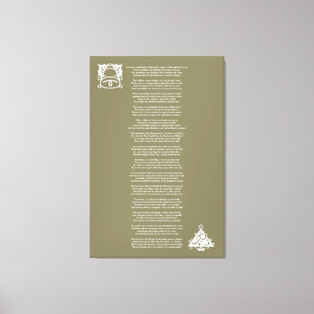 Twas the Night Before Christmas Poem Canvas (Front)