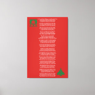 Twas the Night Before Christmas Poem Canvas Print