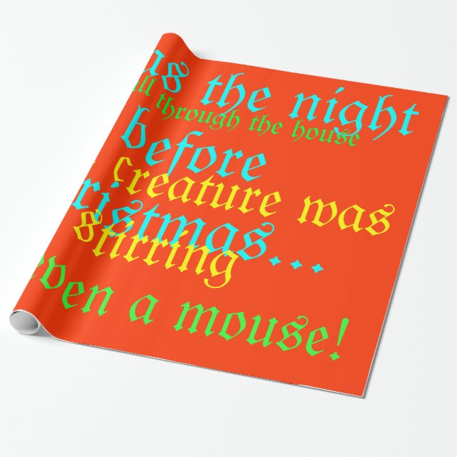 Twas the Night Before Christmas Wrapping Paper (Unrolled)