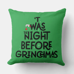 'Twas the Night Before Grinchmas Throw Pillow