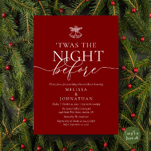 'Twas The Night Before Mistletoe Rehearsal Dinner Invitation