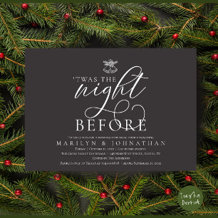 'Twas The Night Before Mistletoe Wedding Bells Invitation